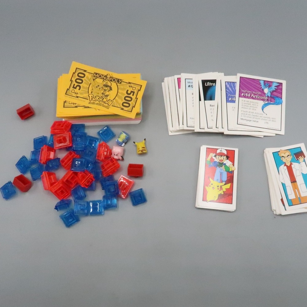Vintage Pokemon Monopoly 1999 Replacement Money Play Cash Cards Token